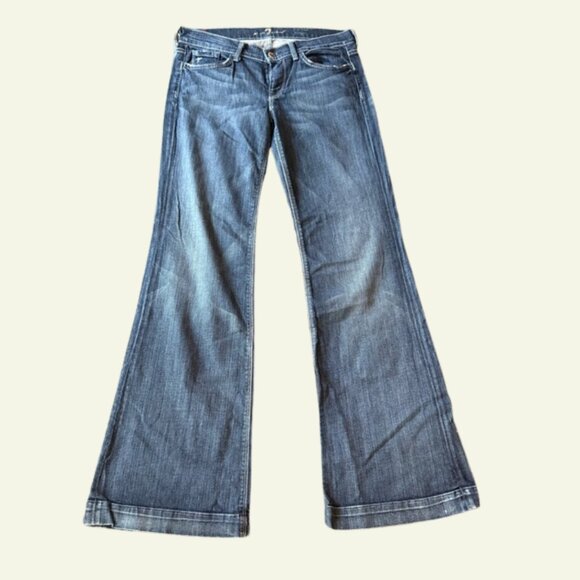 7 For All Mankind Denim - 7 For All Mankind Bootcut Jeans Vintage Early‑2000s • Rare A‑Pocket • Mid‑Rise